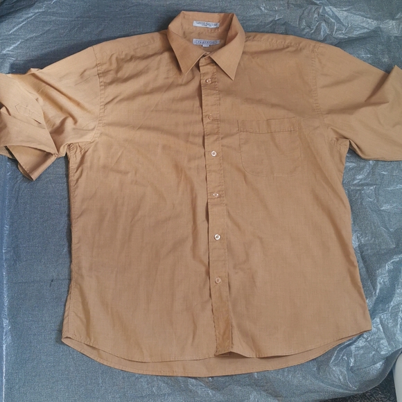 Protocol Men's Long sleeved Button up shirt 17/35  light brown - Picture 7 of 11